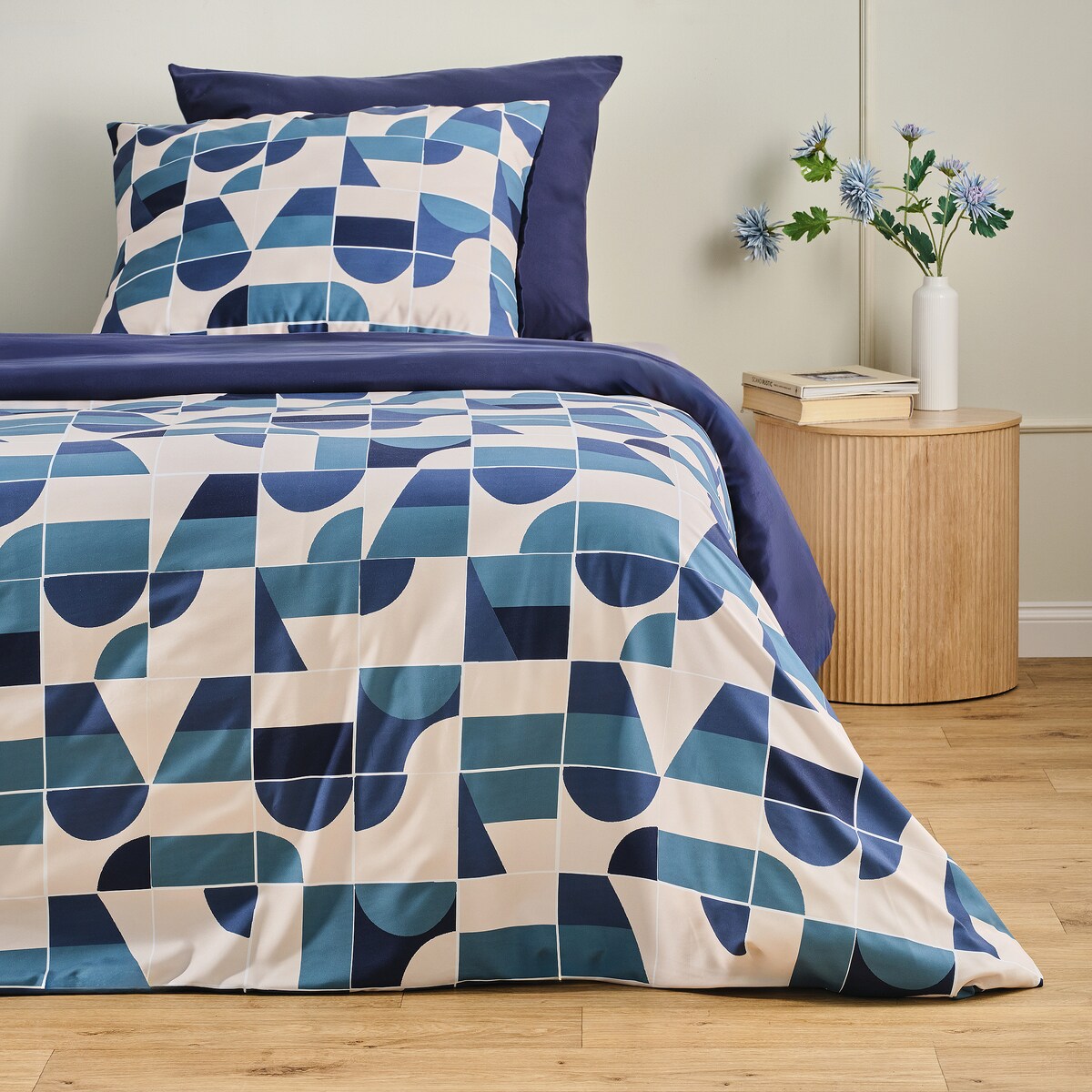 Pościel Z Mikrofibry Gimo 160x200 cm z motywem geometrycznym