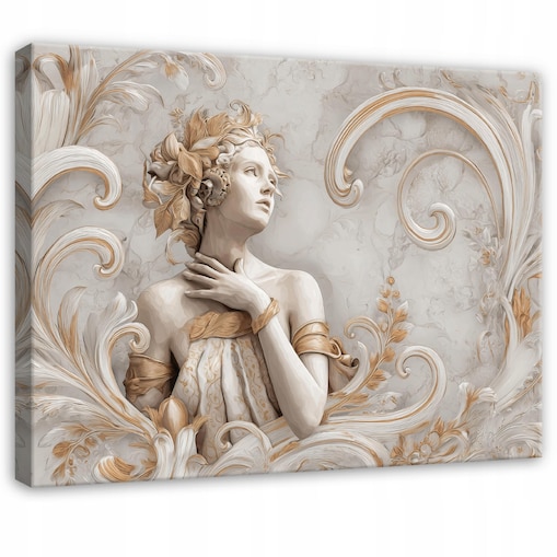 Obraz Do Sypialni Salonu Na Płótnie Kobieta Abstrakcja Beżowy