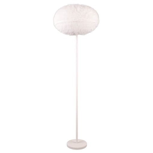 Podłogowa lampa do salonu Furry R41581001 RL Light plusz biały