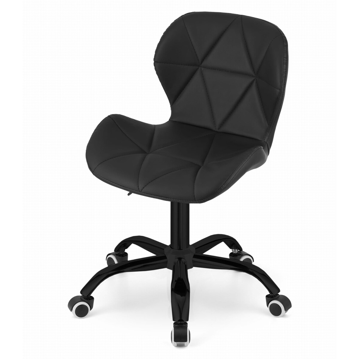 Krzesło Do Jadalni Kuchni Salonu Obrotowe Noto Ekoskóra - Czarne