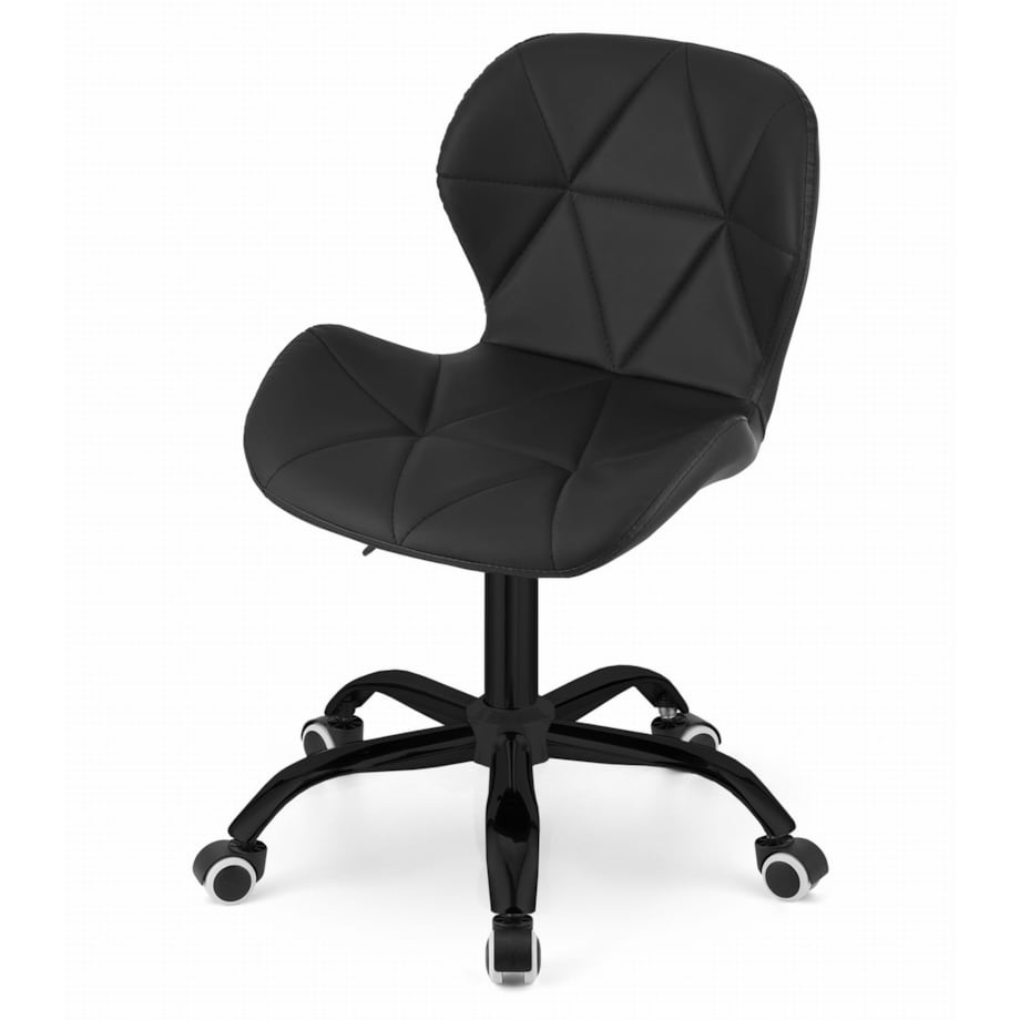 Krzesło Do Jadalni Kuchni Salonu Obrotowe Noto Ekoskóra - Czarne