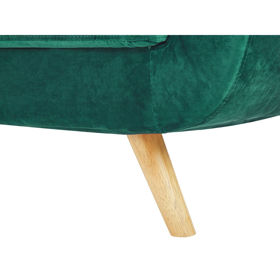 Pokrowiec na sofę 3-osobową welurowy zielony BERNES