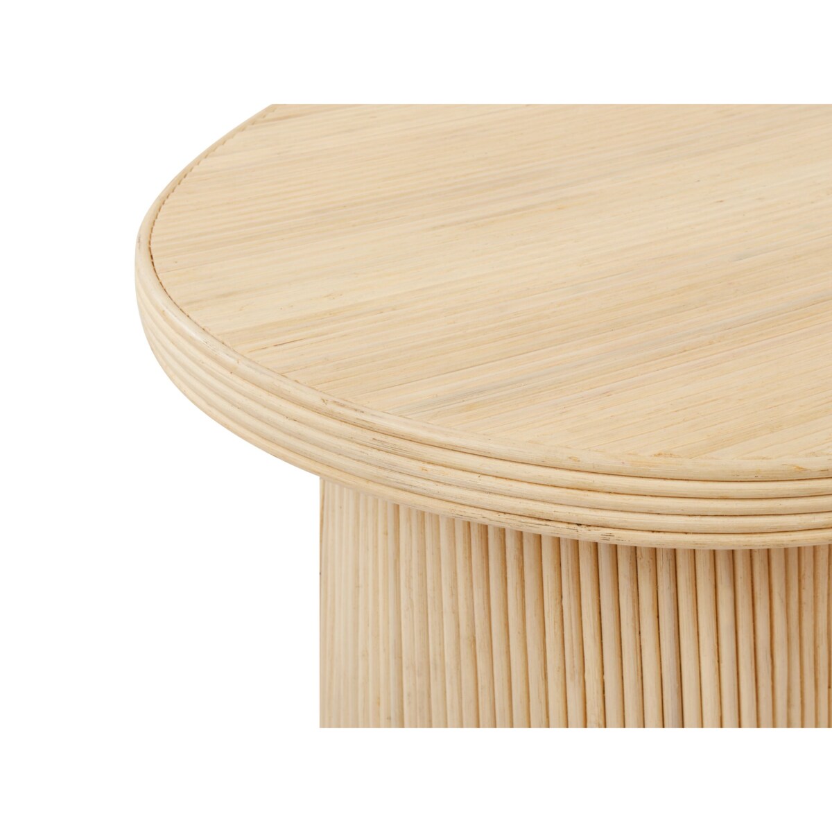 Zestaw 2 stolików kawowych rattanowych naturalny SALANTI