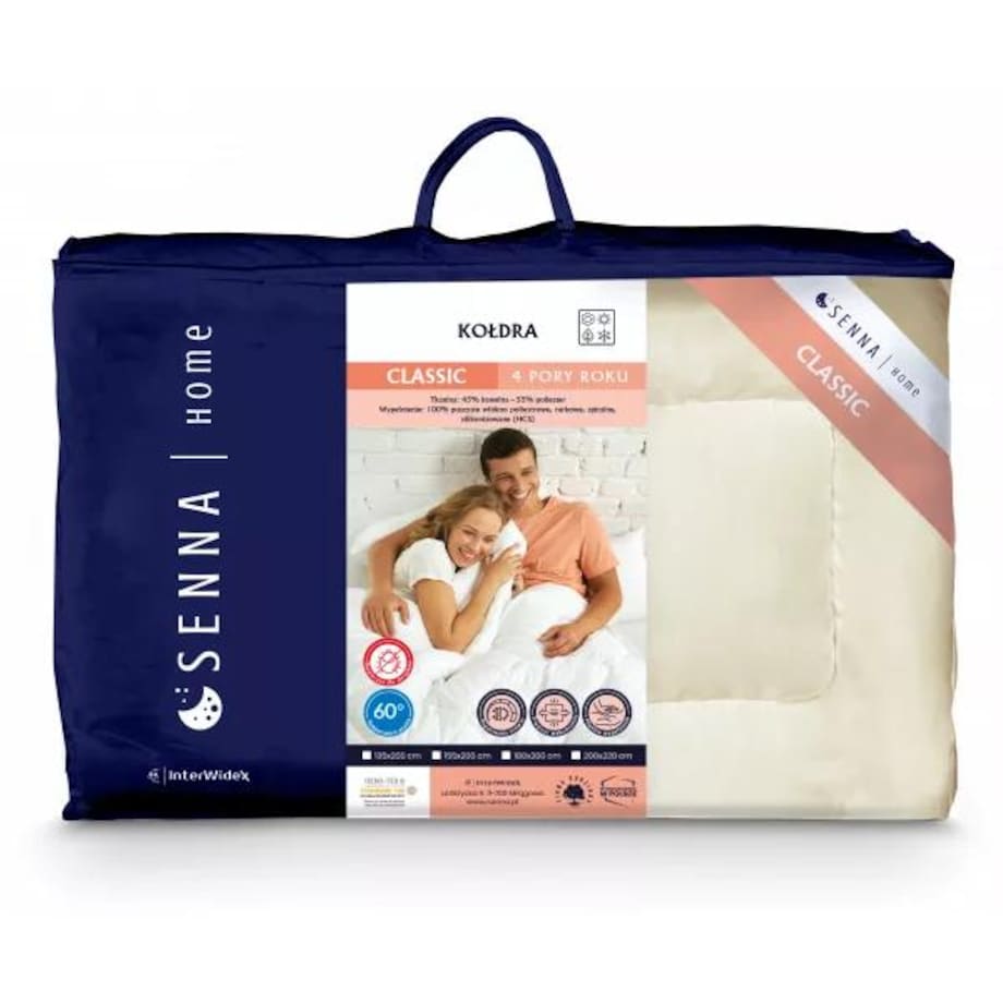 Kołdra całoroczna 4 Pory Roku CLASSIC 200x220cm Kremowa | Senna Home