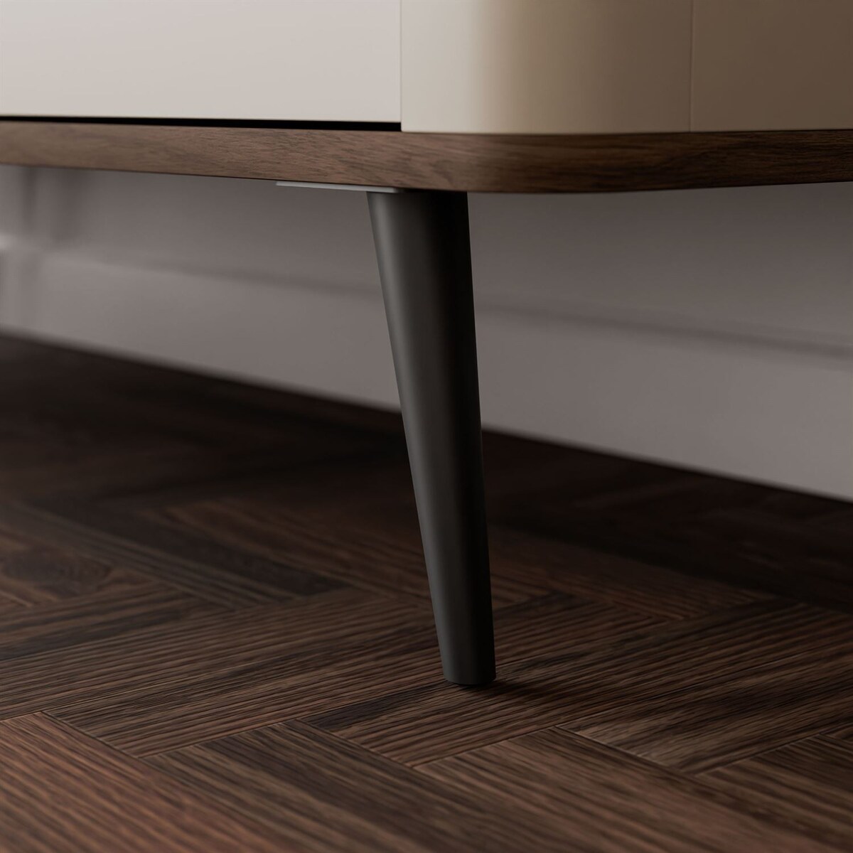 Komoda AUTUMN 3D3S na wysokich nóżkach, kaszmir / orzech