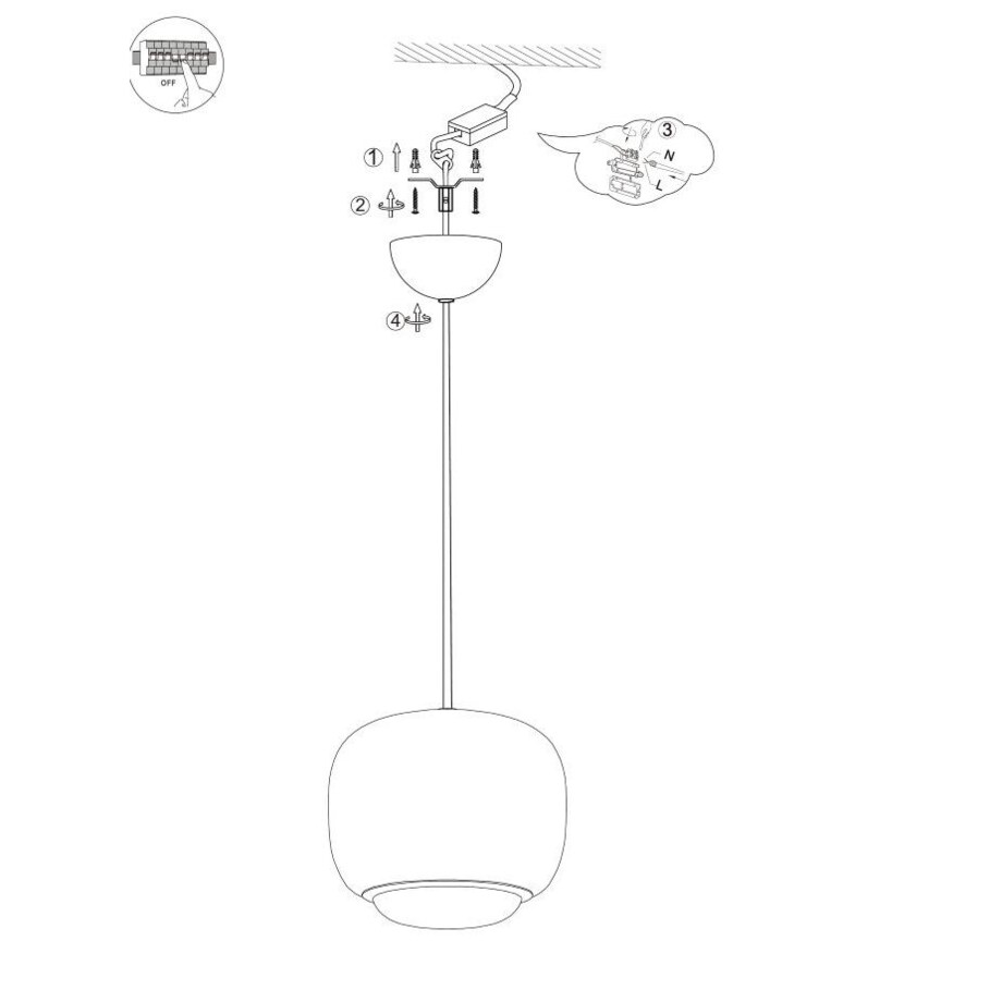 LAMPA WISZĄCA ALUMINIOWA ORIONIS S CZARNA