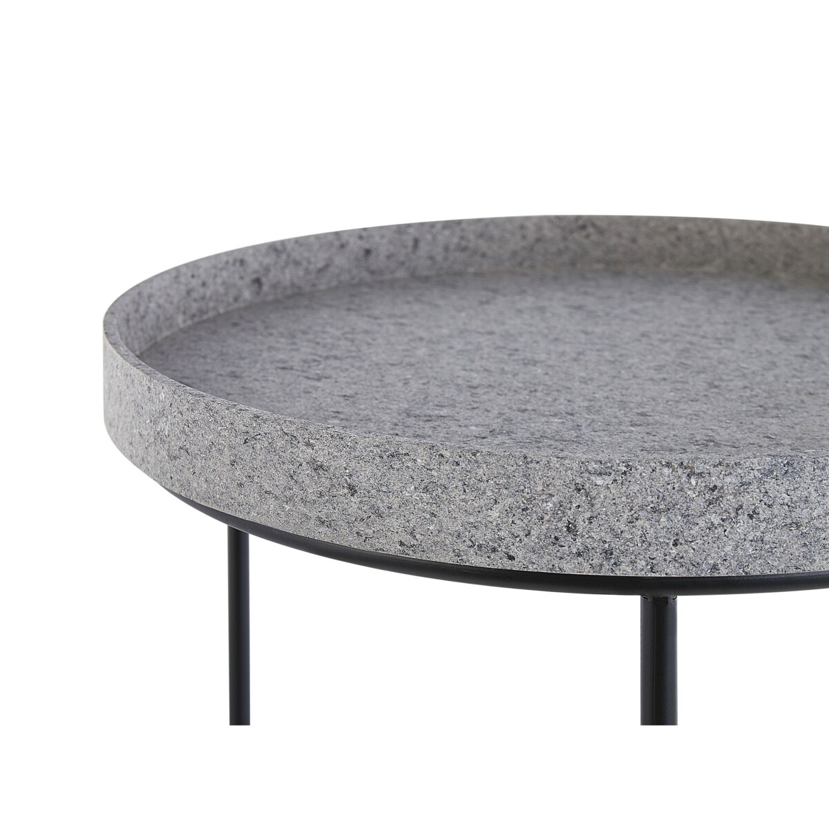 Zestaw 3 stolików pomocniczych efekt granitu TEXON