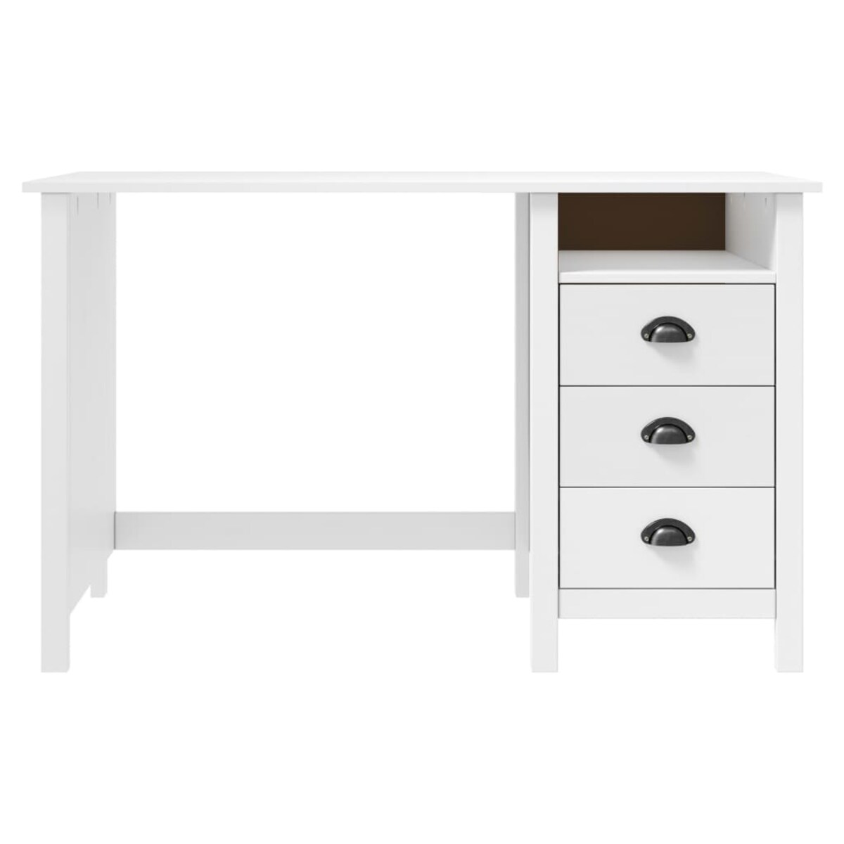 vidaXL Biurko Hill z 3 szufladami, 120x50x74 cm, lita sosna