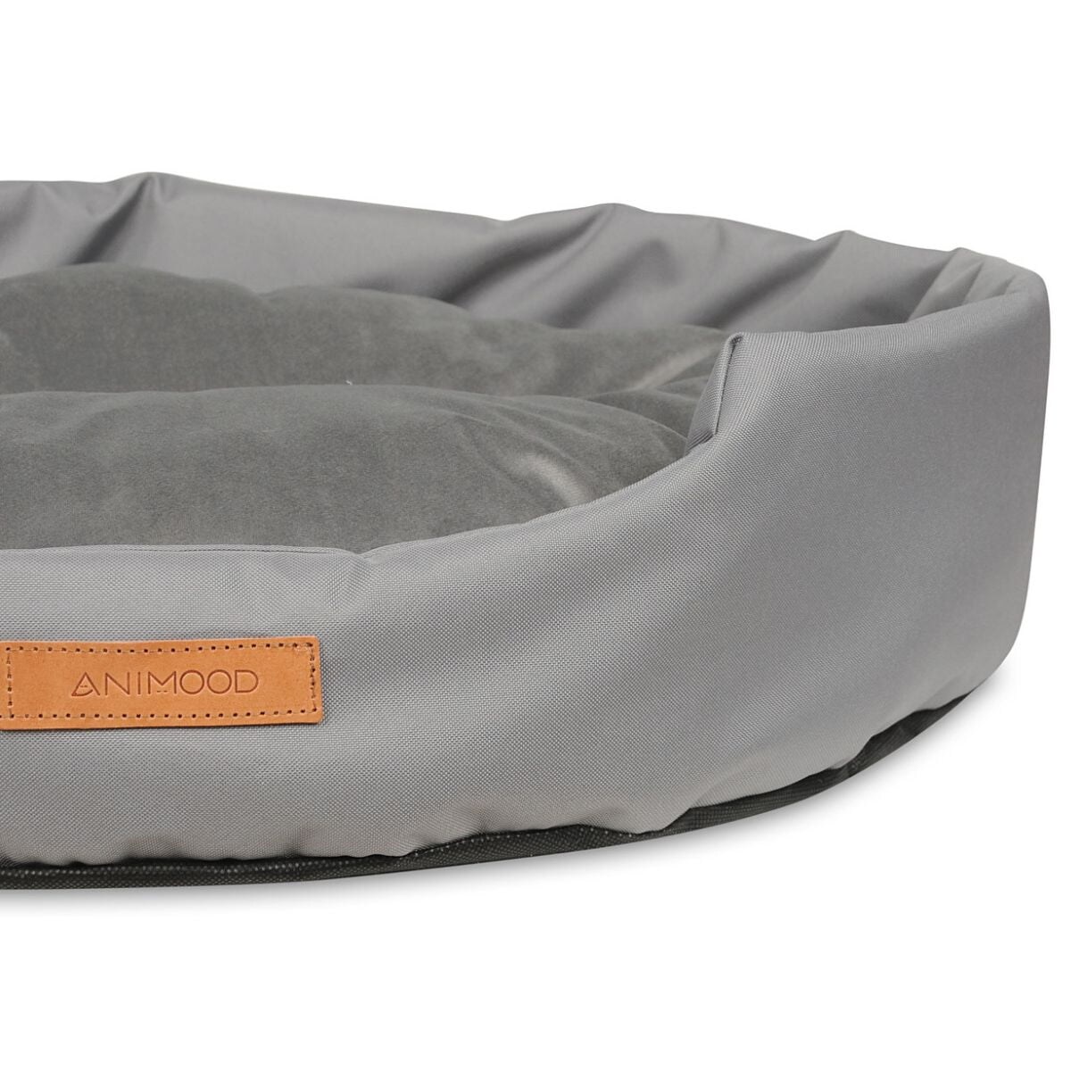 Animood Legowisko Mia rozmiar: L, kolor: szary, materiał: kodura/welur