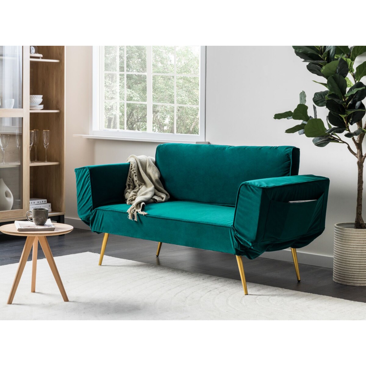 Sofa rozkładana Szmaragdowy SAARELA