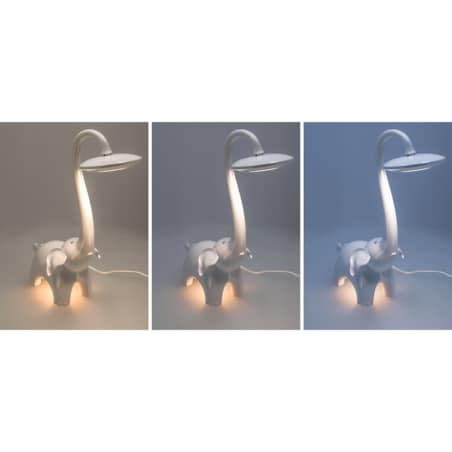 Lampka biurkowa dla dzieci SŁOŃ biały