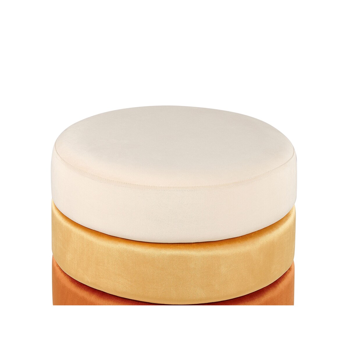 Puf welurowy ⌀ 48 cm pomarańczowy LOUIN