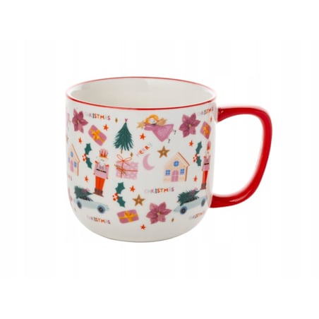 ŚWIĄTECZNY KUBEK 2szt wzorek na prezent KAWĘ HERBATĘ 350 ml kakao napoje