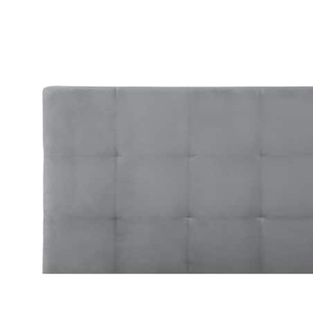 Łóżko z pojemnikiem welurowe 160 x 200 cm szare LORIENT