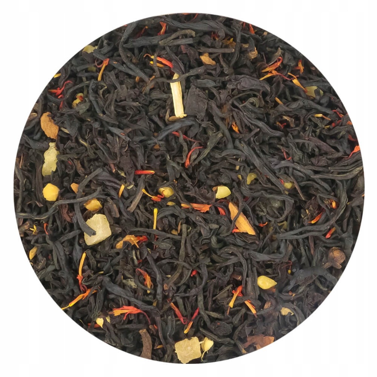 Herbata czarna KRÓLEWSKIE ŚWIĘTA smak rozgrzewających przypraw z migdałem - herbata liściasta sypana mieszanka napar susz - gotowa na prezent upominek