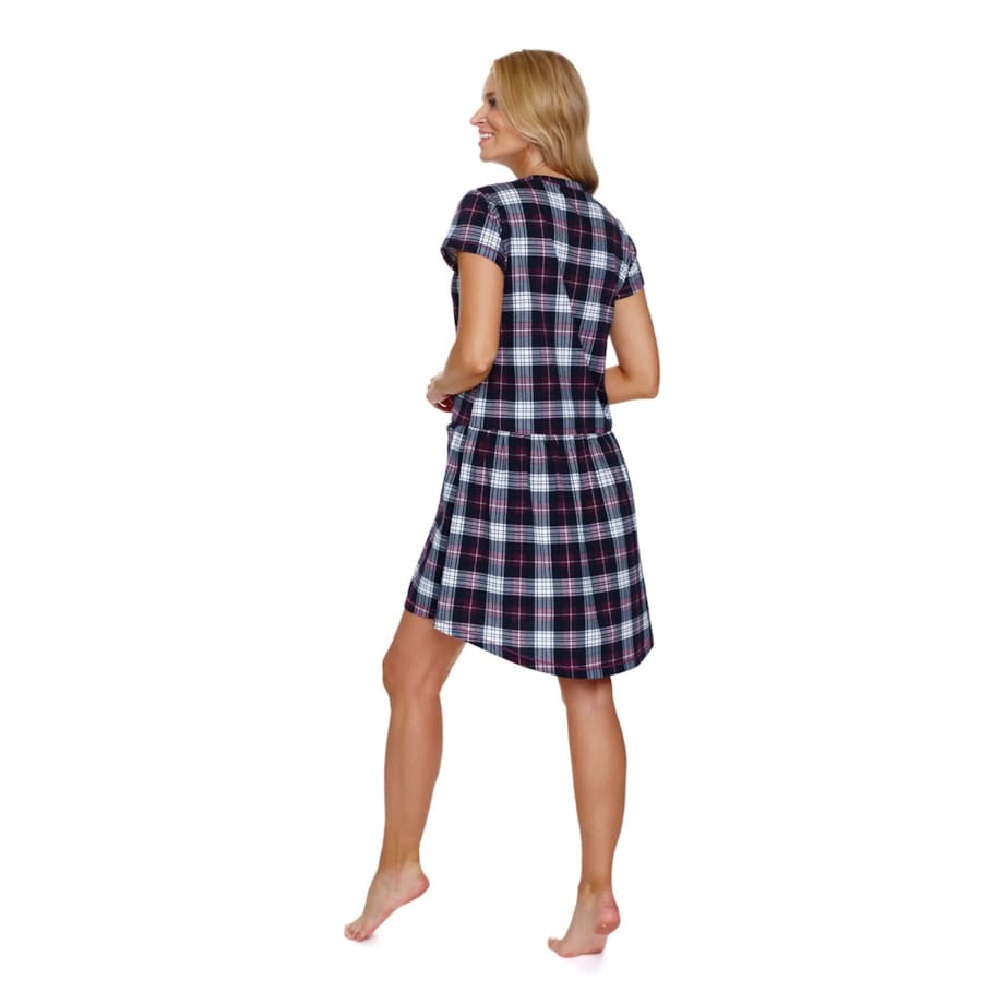 Fioletowa koszula nocna z asymetrycznym tyłem