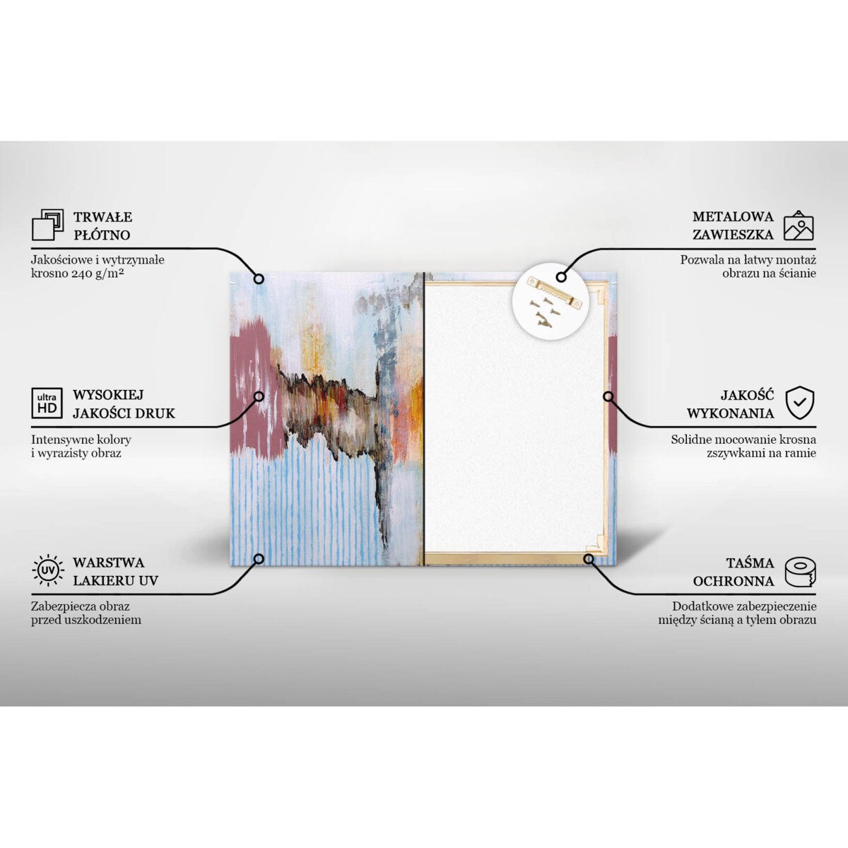 Obraz na płótnie Abstrakcyjne malarstwo, 140x70 cm