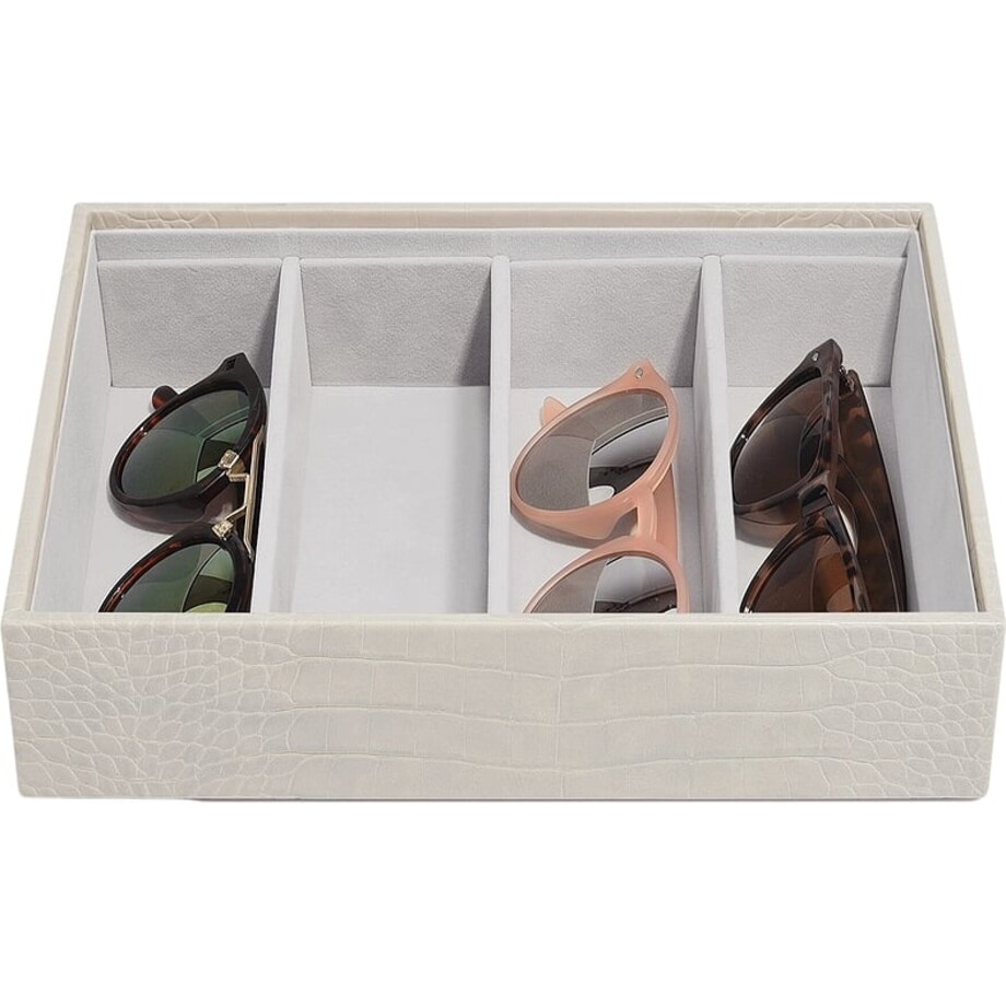 Pudełko na okulary Stackers Croc 4 komorowe putty