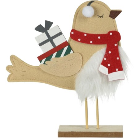 FIGURKA SIKORKA 30 cm z prezentem FILCOWA świąteczna