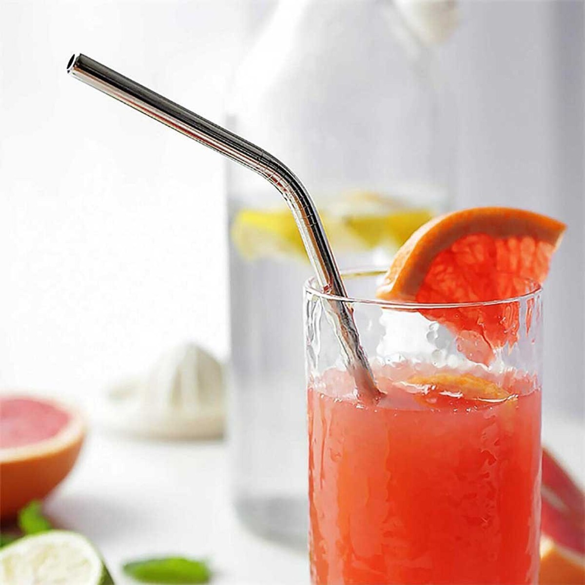 Zestaw słomek do picia ze stali nierdzewnej 11 elementów słomki KINGHOFF