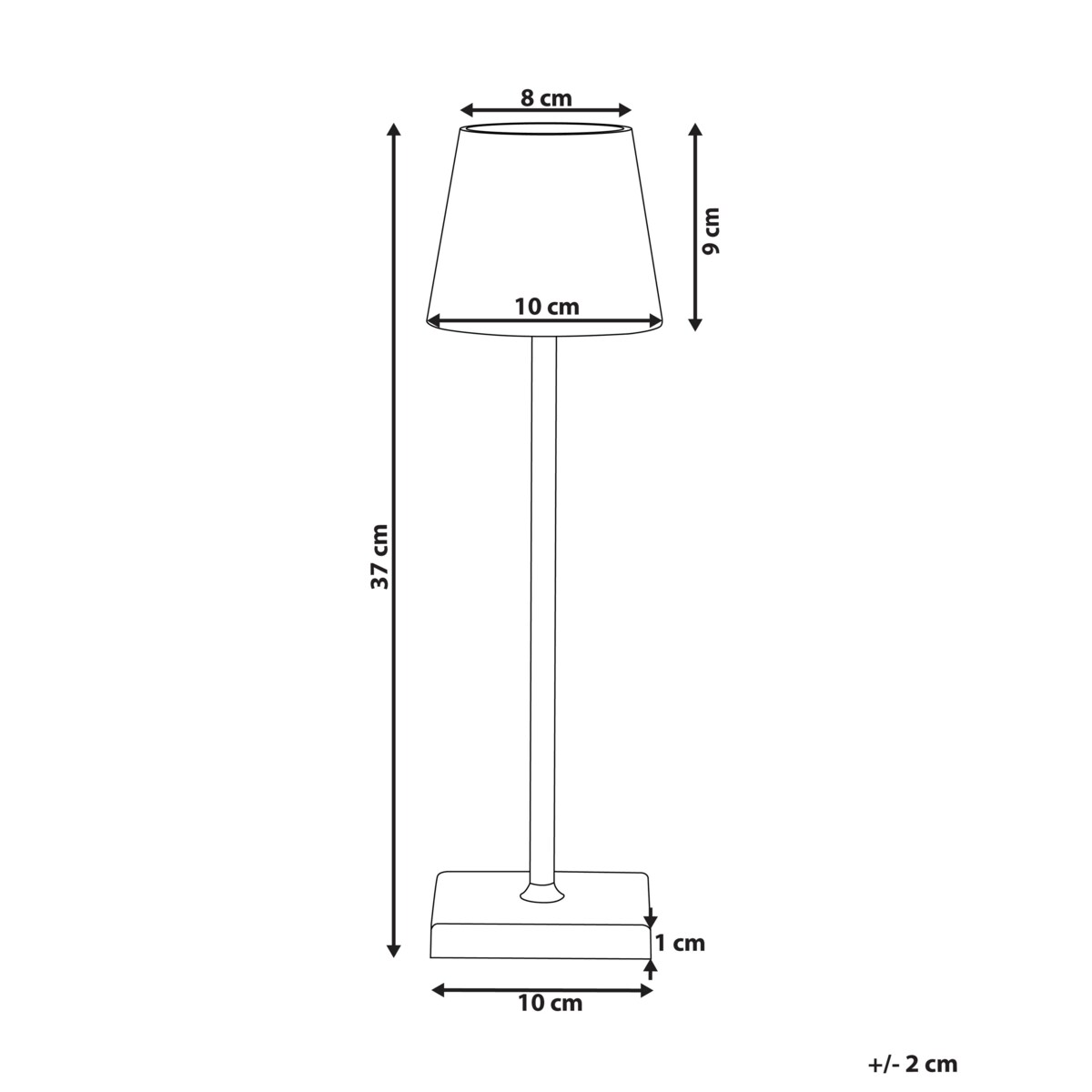 Bezprzewodowa lampa stołowa metalowa biała VALIRA