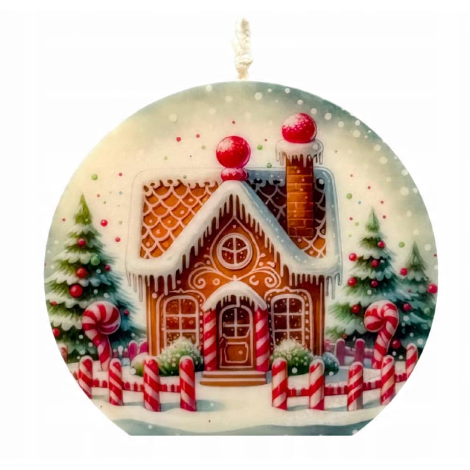 Prezent na Święta Świeca Piernikowy Domek Świeczka Sojowa Dekoracyjna EKO