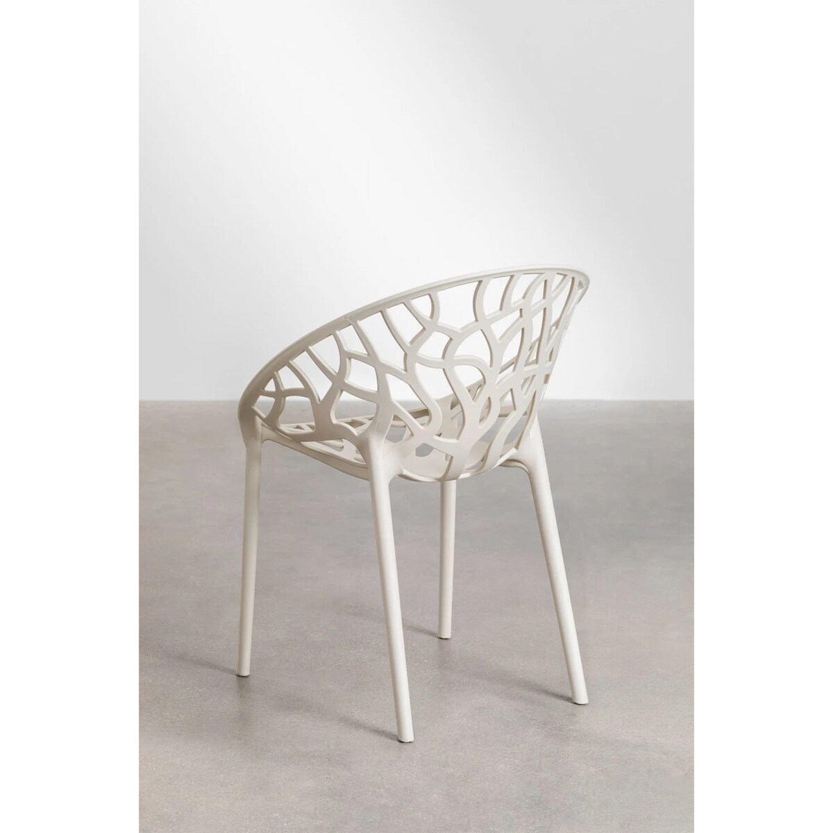 Krzesło z polipropylenu, sztaplowane, Coral, kremowo-szare