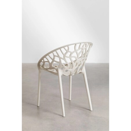 Krzesło z polipropylenu, sztaplowane, Coral, kremowo-szare