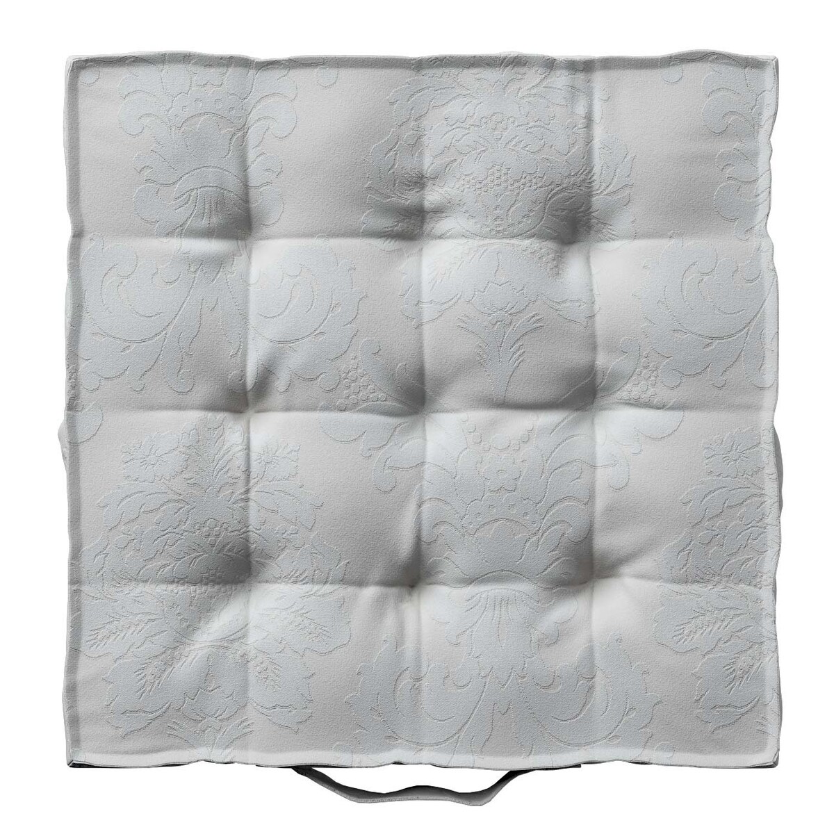 Poduszka na krzesło Kuba, liście akantu na jasno-popielatym tle , 40 x 40 x 6 cm, Damasco