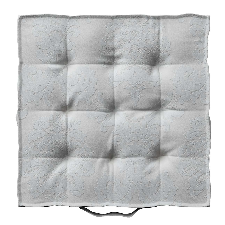 Poduszka na krzesło Kuba, liście akantu na jasno-popielatym tle , 40 x 40 x 6 cm, Damasco