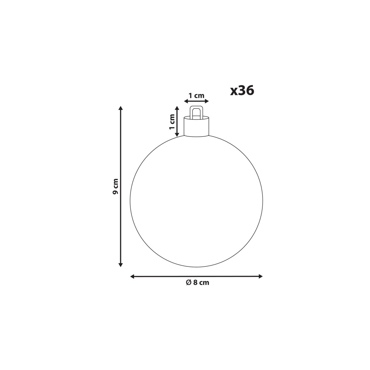 Zestaw 36 bombek BYGDIN Różowy