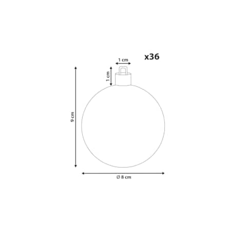 Zestaw 36 bombek BYGDIN Różowy