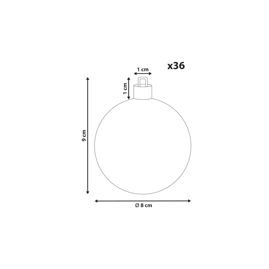 Zestaw 36 bombek BYGDIN Różowy