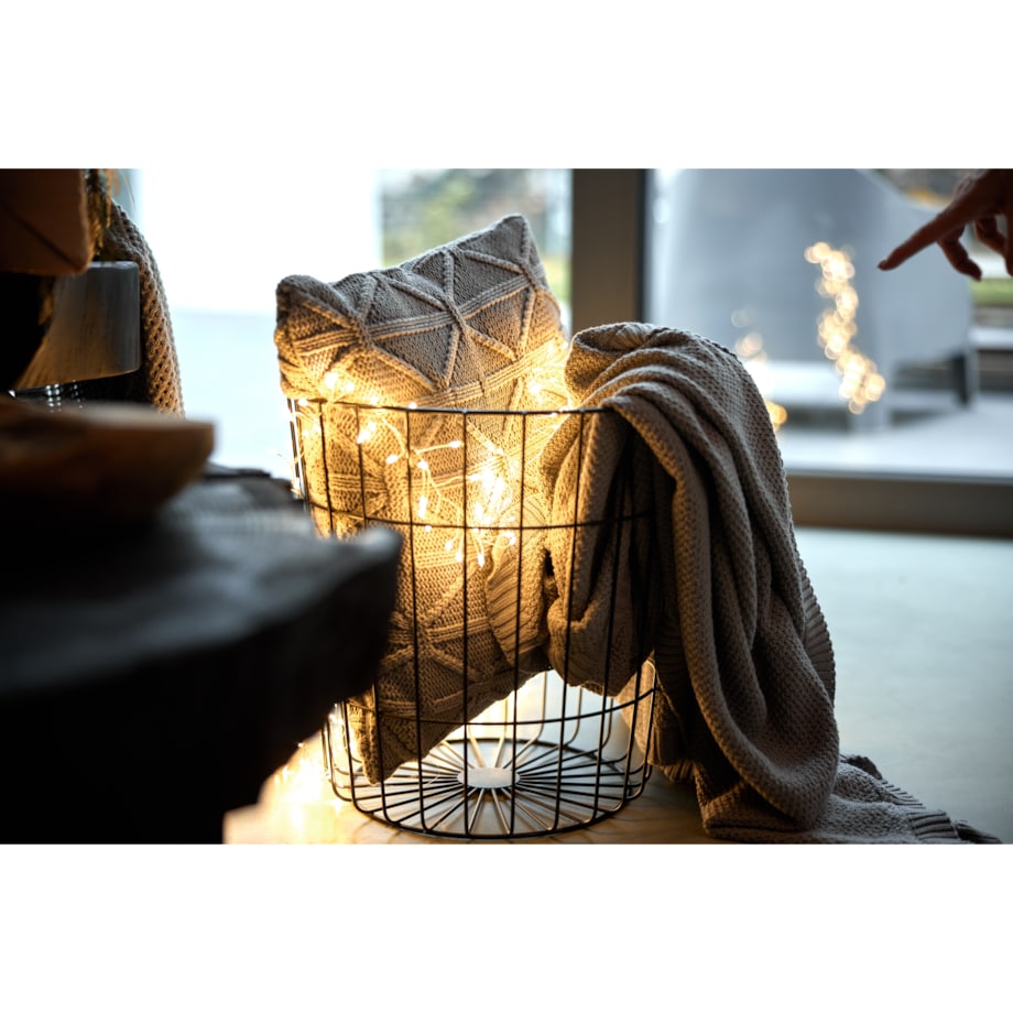 Poszewka brytyjska kwadratowa szara, 50 x 50 cm, La Manta