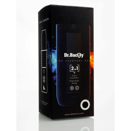 Kubek termiczny na kawę 2w1 Dr.Bacty Notus 360 ml - czarny