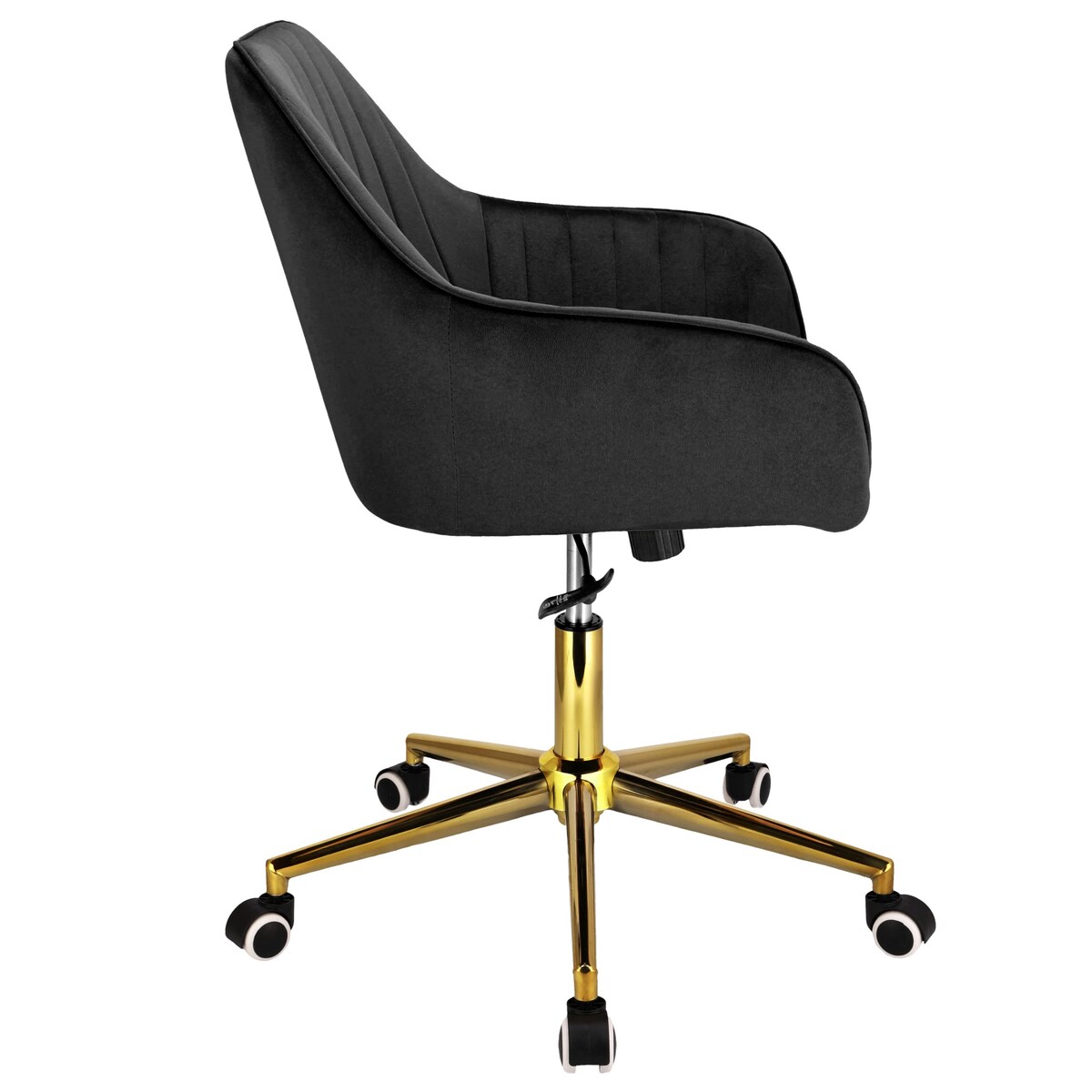 Eleganckie krzesło CORUM obrotowe biurowe do biura czarne