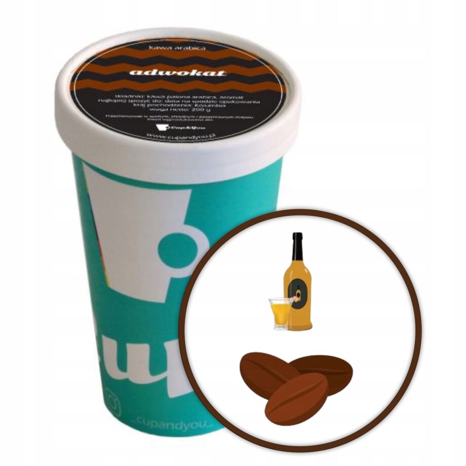 Kawa aromatyzowana deserowa smak ADWOKAT ziarnista PREMIUM ARABICA 200g - kawa smakowa