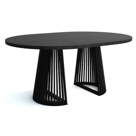 Stół DUSTO rozkładany z lamelami 100/200 Czarny