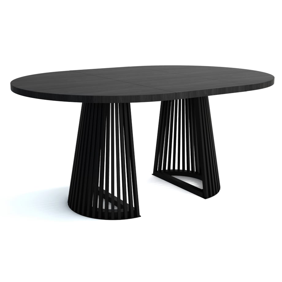 Stół DUSTO rozkładany z lamelami 100/200 Czarny