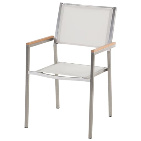 Zestaw 4 krzeseł ogrodowych biały GROSSETO