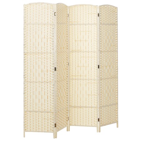 4-panelowy parawan pokojowy LAPPAGO Jasnobeżowy 163 cm 170 cm
