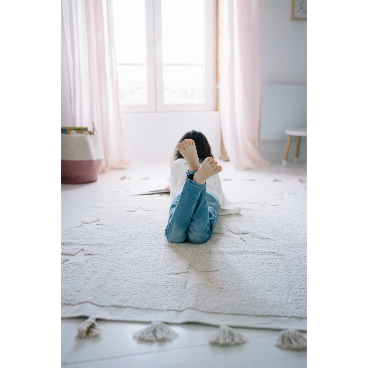 Dywan Bawełniany Hippy Stars Natural 120x175 cm Lorena Canals