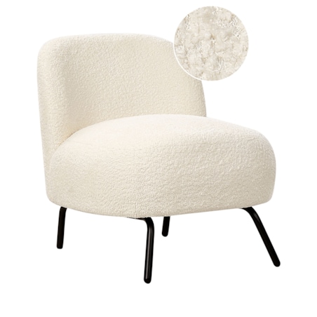 Fotel Boucle Złamana biel KUMLA