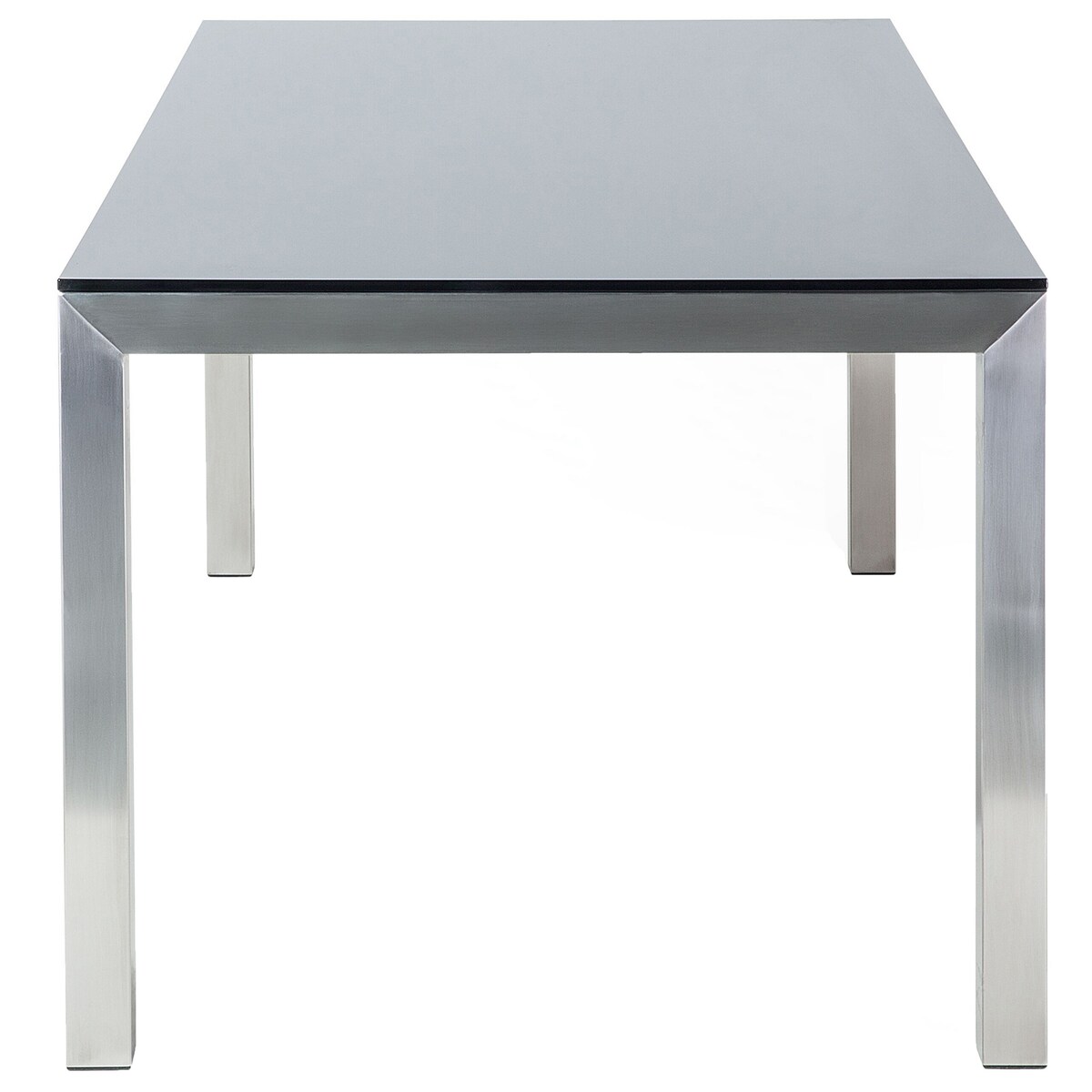 Stół ogrodowy GROSSETO 180 cm 90 cm Szkło hartowane Czarny