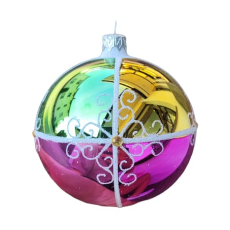 Bombka szklana 4 szt. OPALE Ø 100 mm