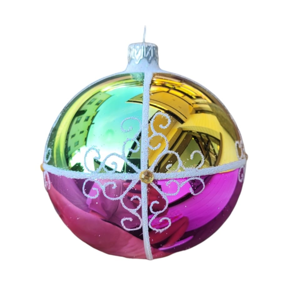 Bombka szklana 4 szt. OPALE Ø 100 mm