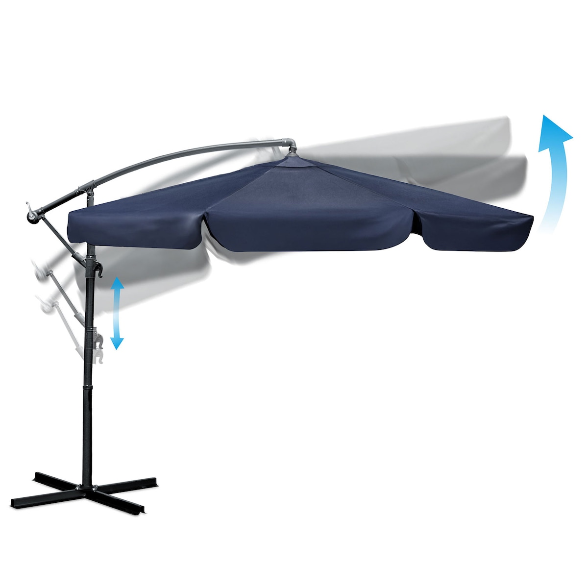 Parasol ogrodowy składany z wysięgnikiem 8 segmentów ø350cm Plonos