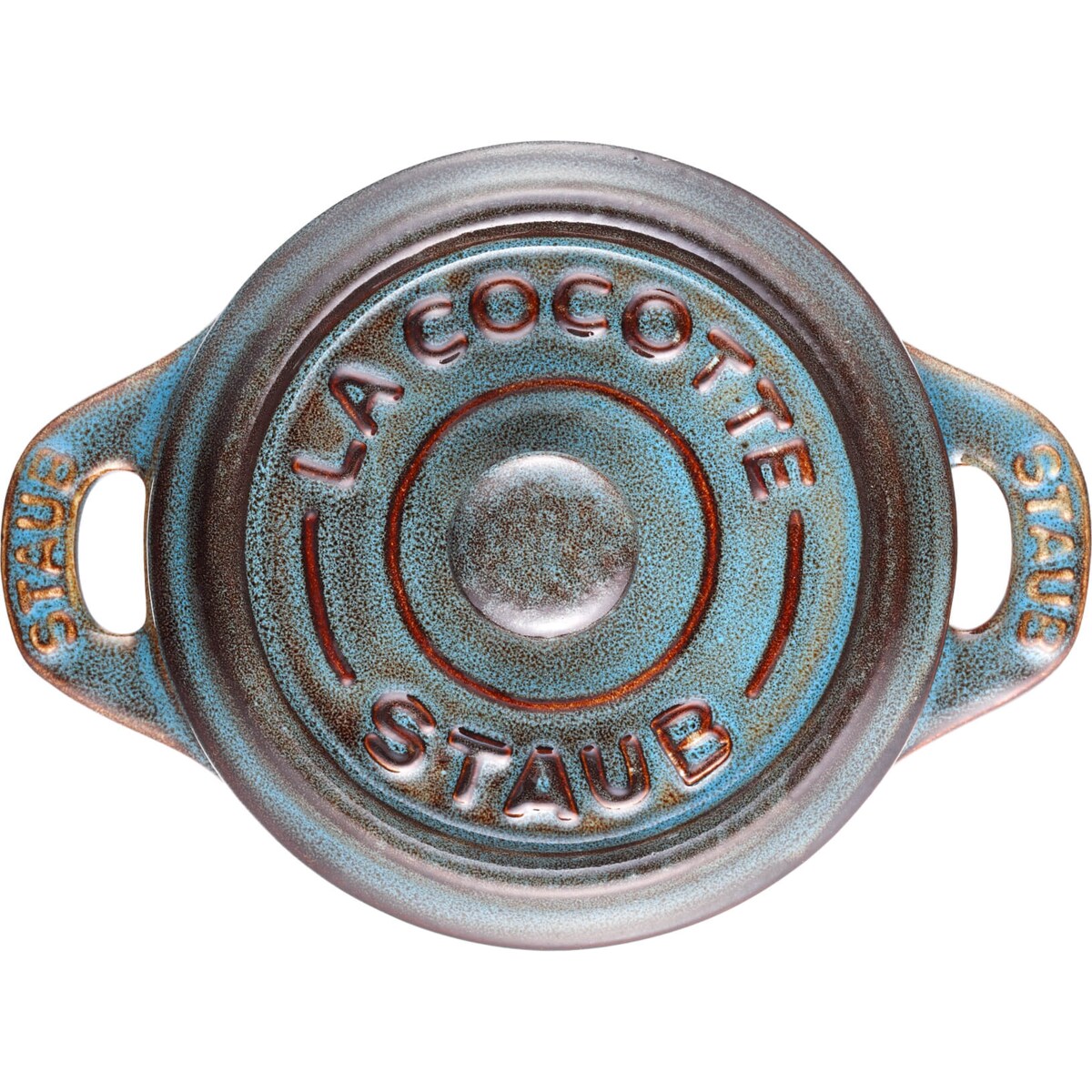 Staub Mini Cocotte Okrągły, 4 szt. - 200 ml, Antyczny turkusowy