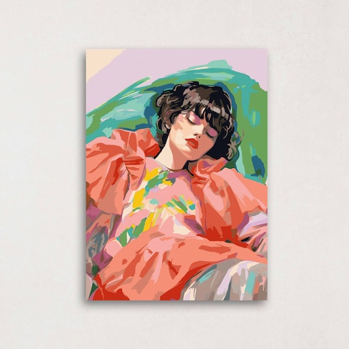 Malowanie po numerach, zestaw DIY – NEONOWA KOBIETA 40x50 cm- Produkt PL