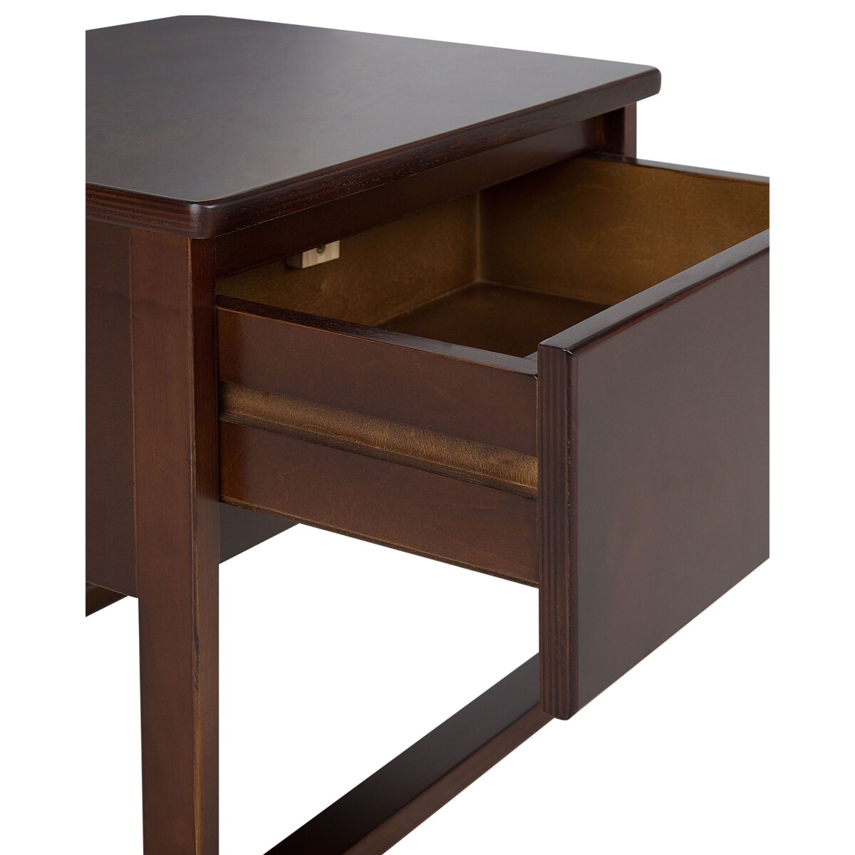 Szafka nocna 1 szuflada GIULIA Drewno sosnowe Ciemnobrązowy